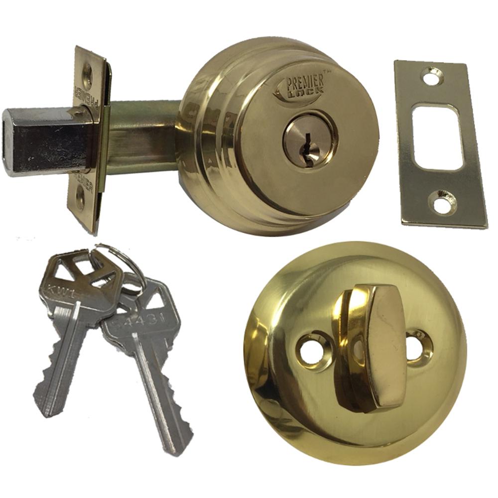 Grip Tight Tools Brass Arrow Style Door Lock Single Cylinder