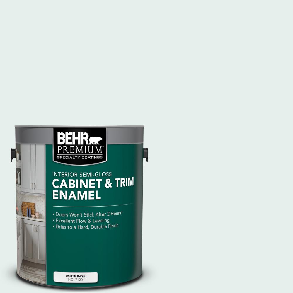 BEHR PREMIUM 1 gal. 730E1 Polar White SemiGloss Enamel Interior