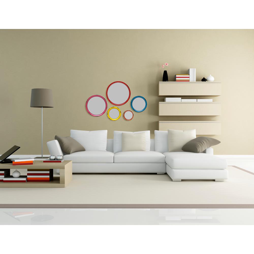 5 Piece Round Decorative Wall Mirror Set
