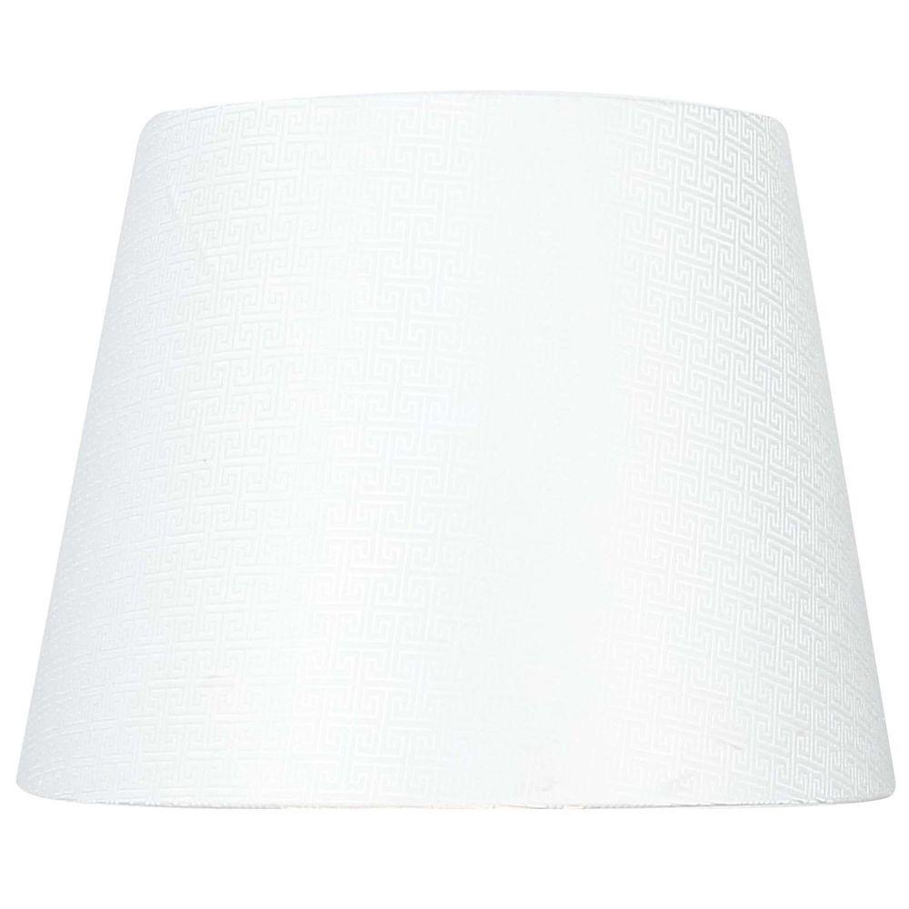 Hampton Bay Mix & Match White Geometric Watermark Round Accent Shade ...