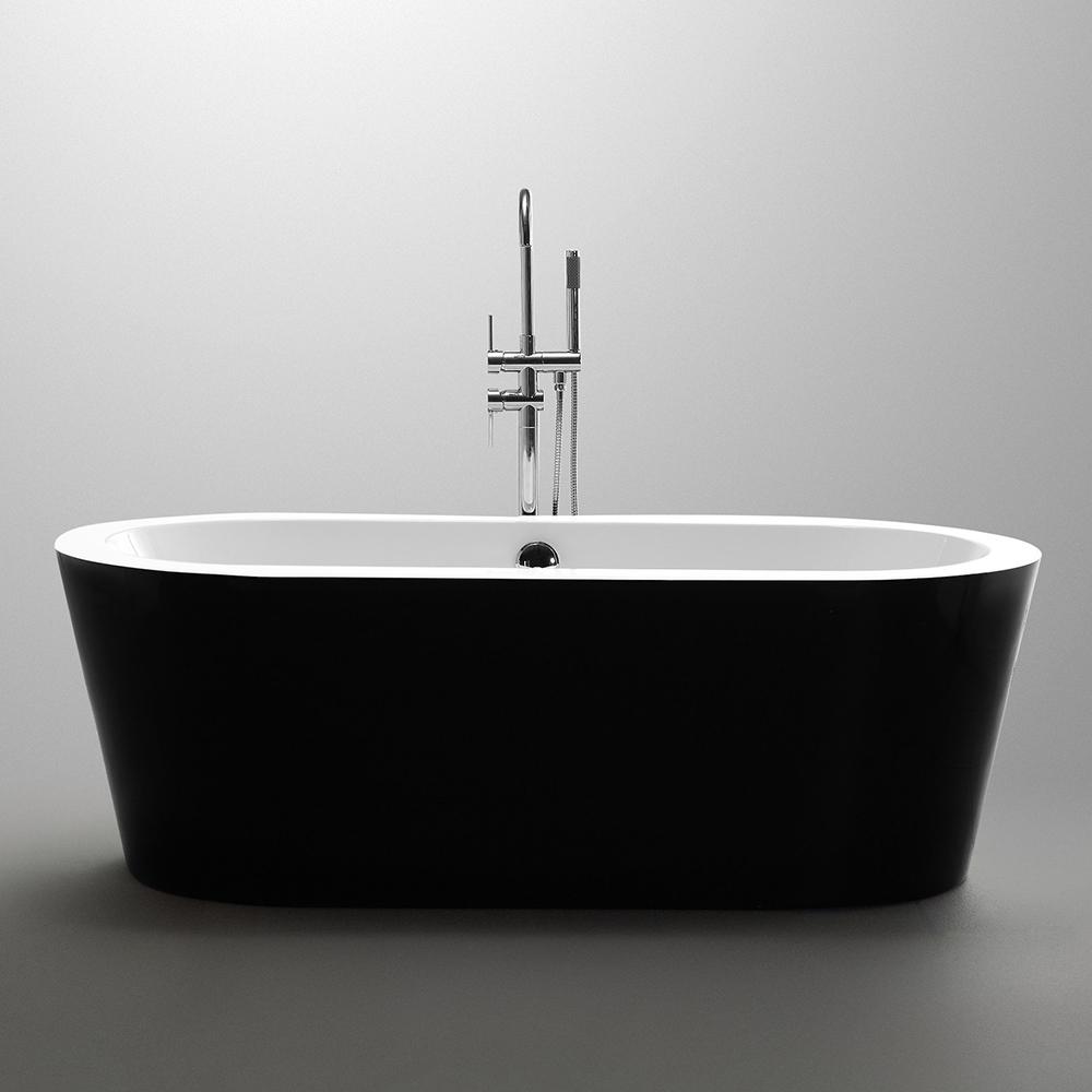 Vanity Art Toulon 67 In. Acrylic Flatbottom Freestanding Bathtub In ...