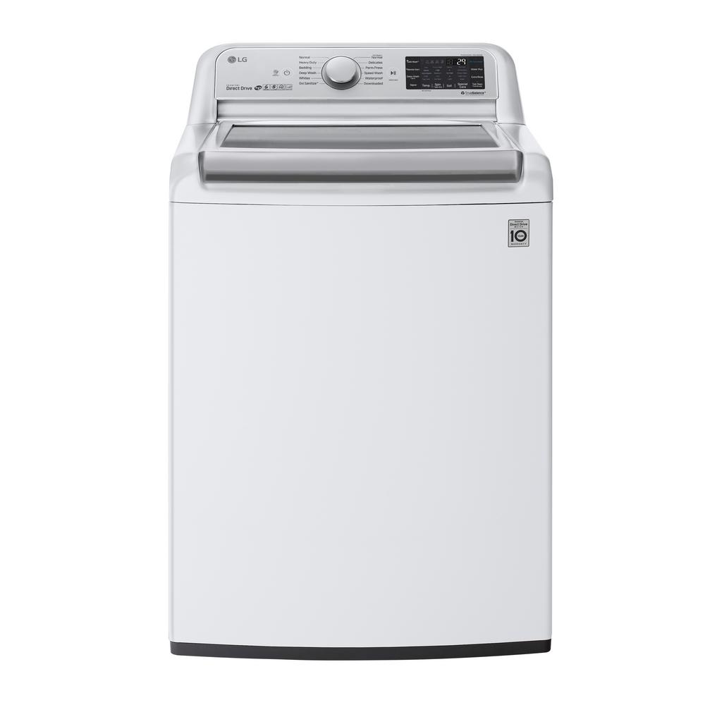 LG Electronics 5.5 cu. ft. High-Efficiency White Top Load Washing Machine with TurboWash 3D