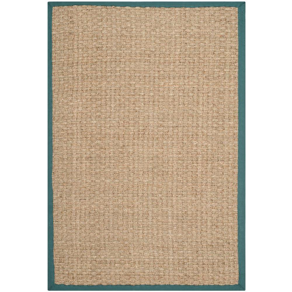 Safavieh Natural Fiber Beige/Light Blue 5 ft. x 8 ft. Area RugNF114M5