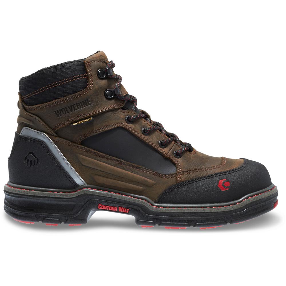 Wolverine Men's Legend Size 11.5M Brown Full-Grain Leather Waterproof