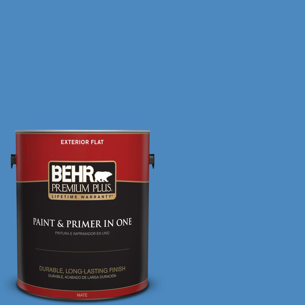 BEHR Premium Plus 1-gal. #P520-5 Boat House Flat Exterior Paint-440001 ...