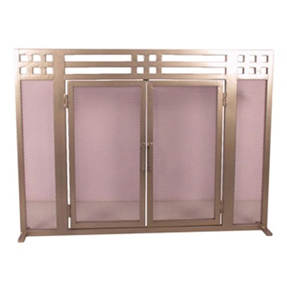 Pewter Fireplace Screens Fireplaces The Home Depot