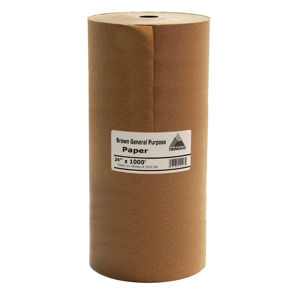 Made in USA Painting Cover Paper to Protect Surfaces IDL Packaging 18 x 60 Yards Premium Green Painters Masking Paper for Oil-Based Applications Natural Kraft