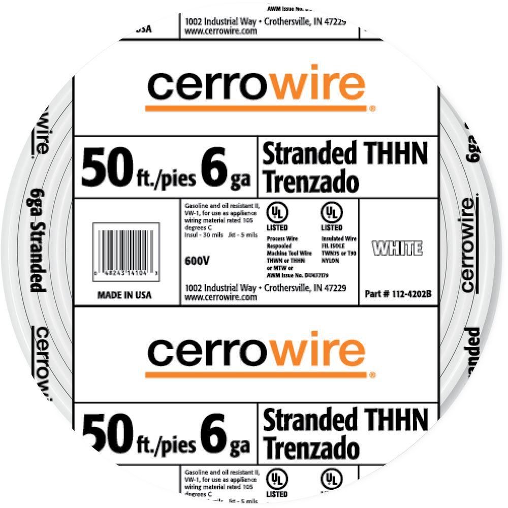 6 Gauge White Stranded Thhn Wire 6 Gauge White Stranded Thhn Wire