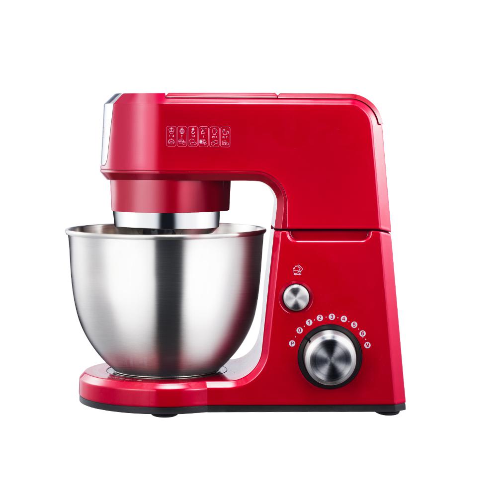 Geek Chef GM25 2.6 Qt. Mini 4-in-1 Tilt Head Red Stand Mixer by Geek Chef