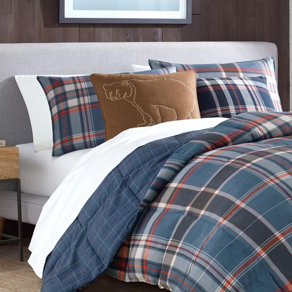 Ed Bauer Shasta Lake 3 Piece Blue Plaid Micro Suede Full Queen Comforter Set Ushsa51123488 The Home Depot - Blue Plaid Bedding Queen Ed Bauer Shasta Lake 3 Piece Blue Plaid Micro Suede Full Queen Comforter Set Ushsa51123488 The Home Depot - Blue Plaid Bedding Queen