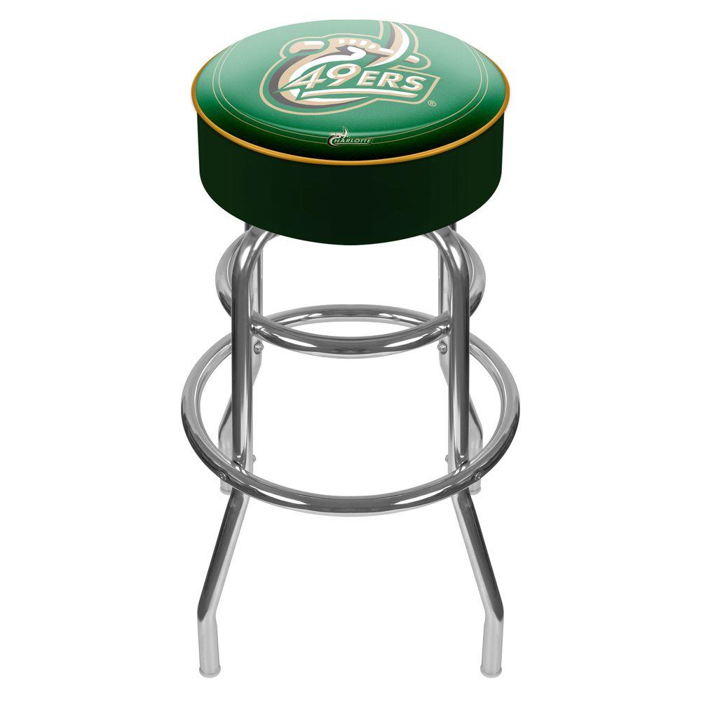 Trademark University Of North Ina Charlotte 31 In Chrome University Of North Ina Charlotte 31 In Chrome Padded Swivel Bar Stool
