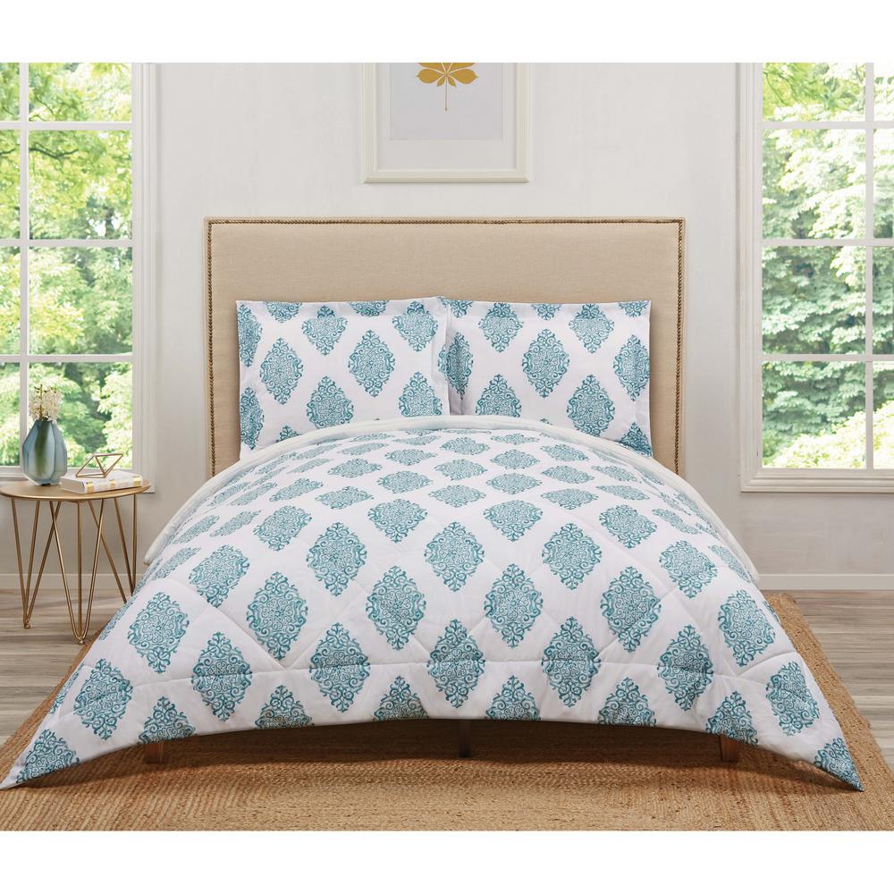 Truly Soft Annika Teal Twin Extra Long Comforter Set Cs2216tltx 1500 Truly Soft Annika Teal Twin Extra Long Comforter Set