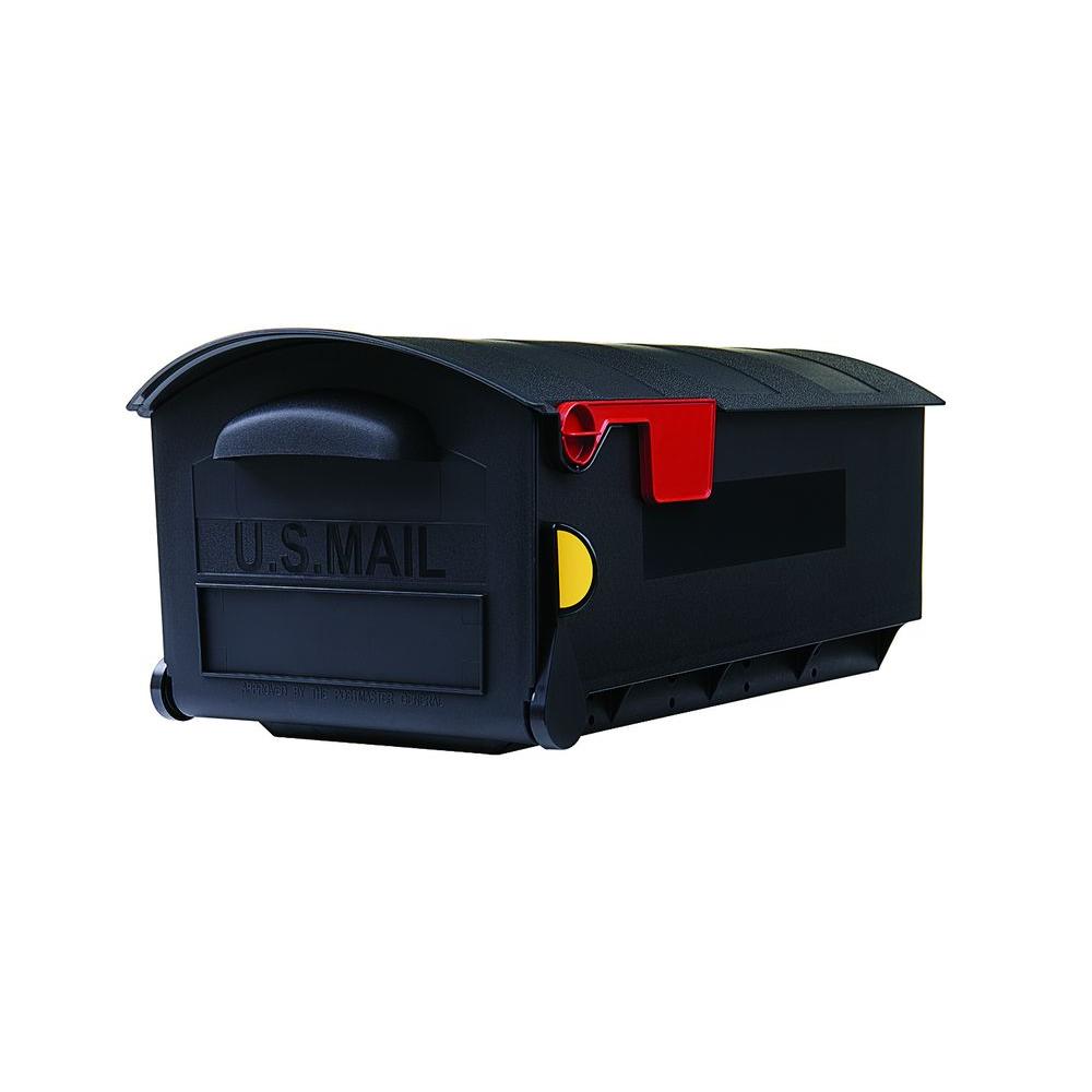 Gibraltar Mailboxes Patriot Large Plastic PostMount Mailbox, Black