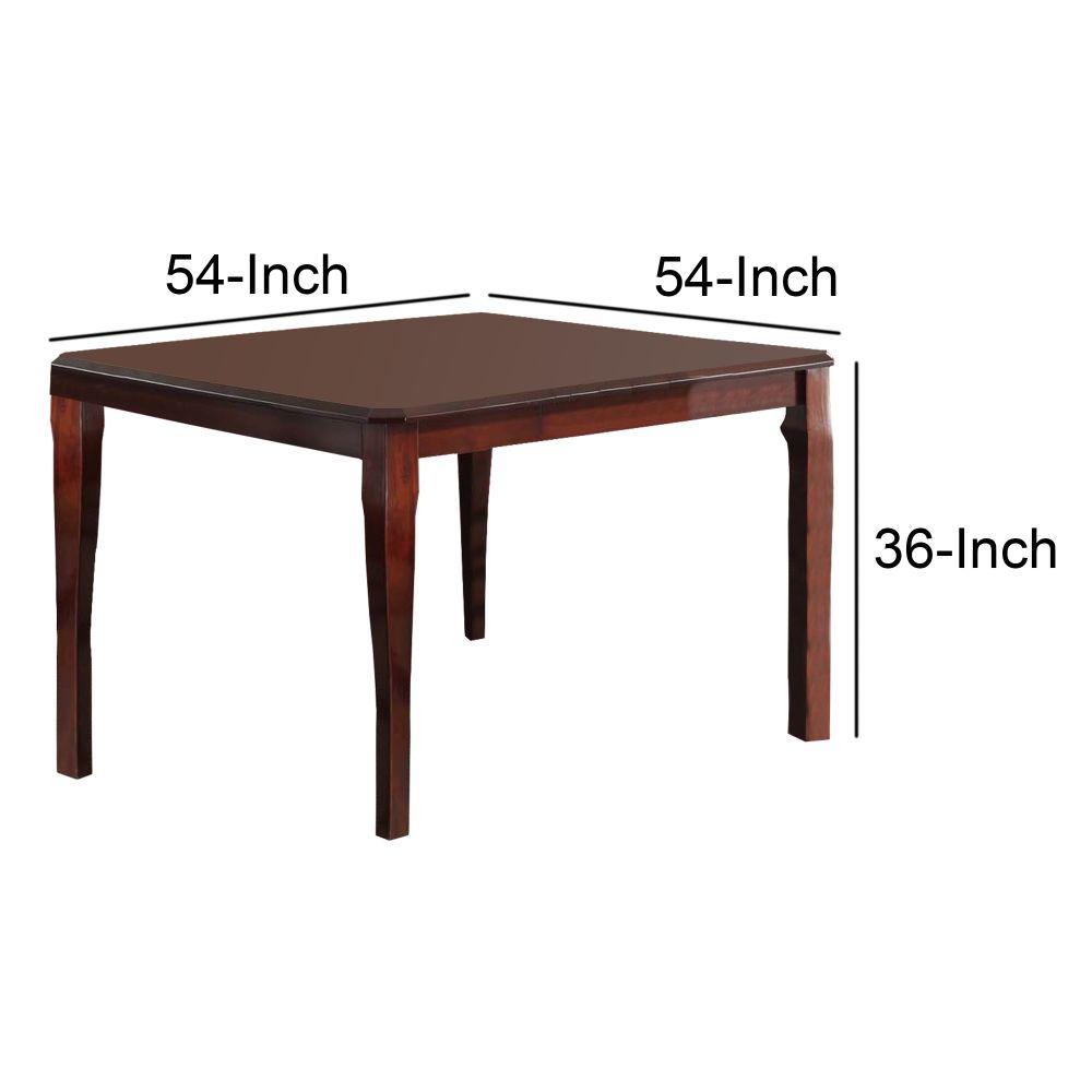 Benjara 36 In H Brown Wooden Counter Height Dining Table With Lazy Susan Bm170305 The Home Depot