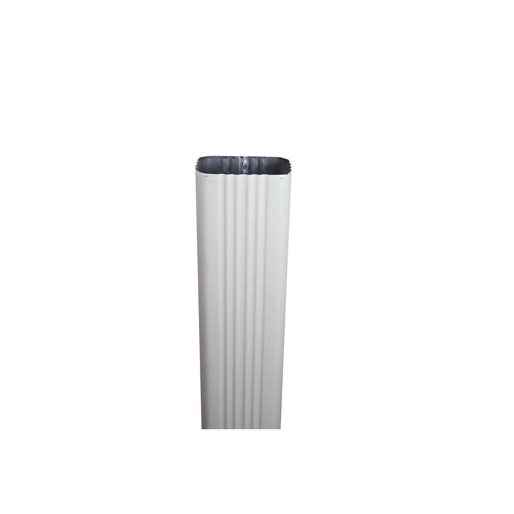 Amerimax Home Products 3 in. Round Corrugated Galvanized Downspout