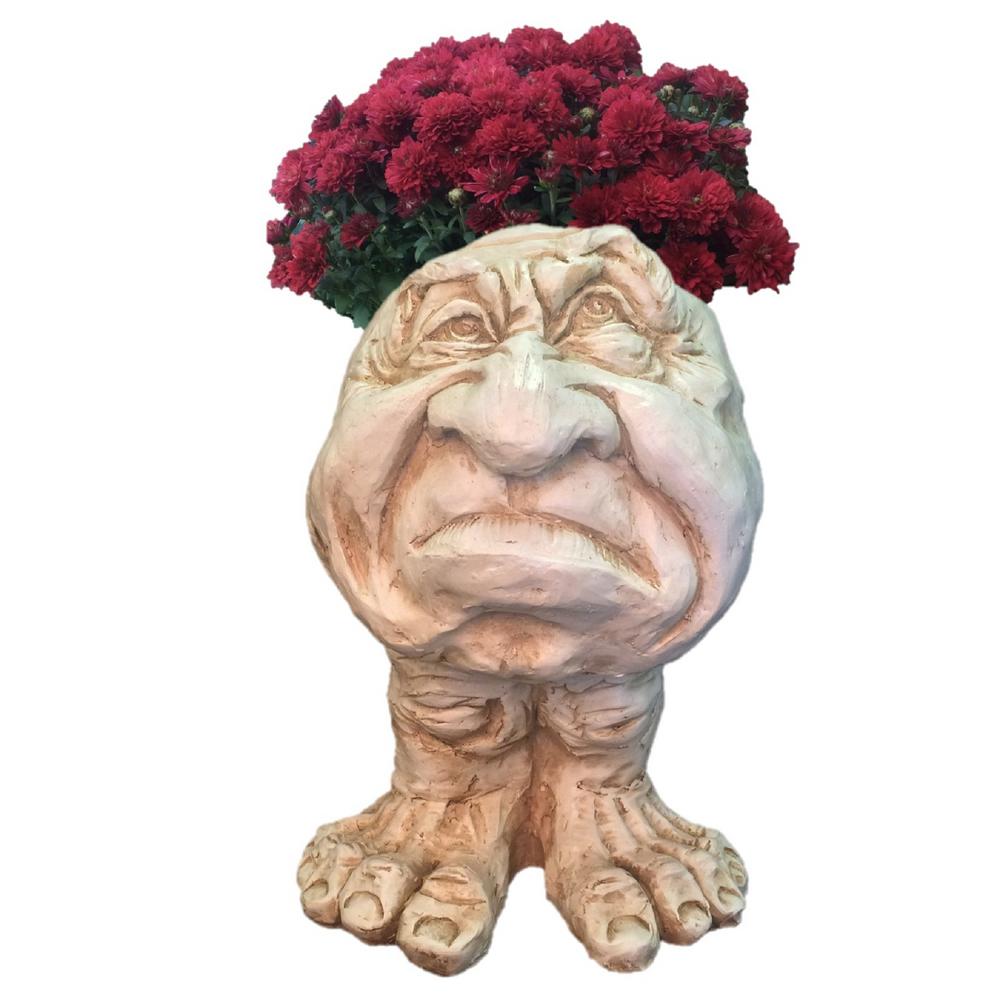 Antique White American Eagle Muggly Mascot Animal Statue Planter Holds 5 in Pot HomeStyles 13 in