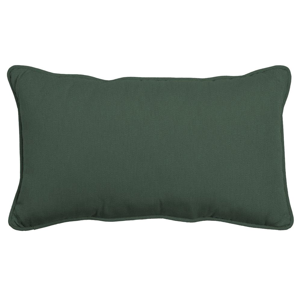 Arden Selections Oasis 24 in. Indoor/Outdoor Lumbar Pillow in Dark ...