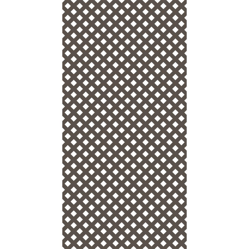 GRID AXCENTS 4 ft. x 8 ft. Mustang Brown Privacy Lattice (2Pack)64875
