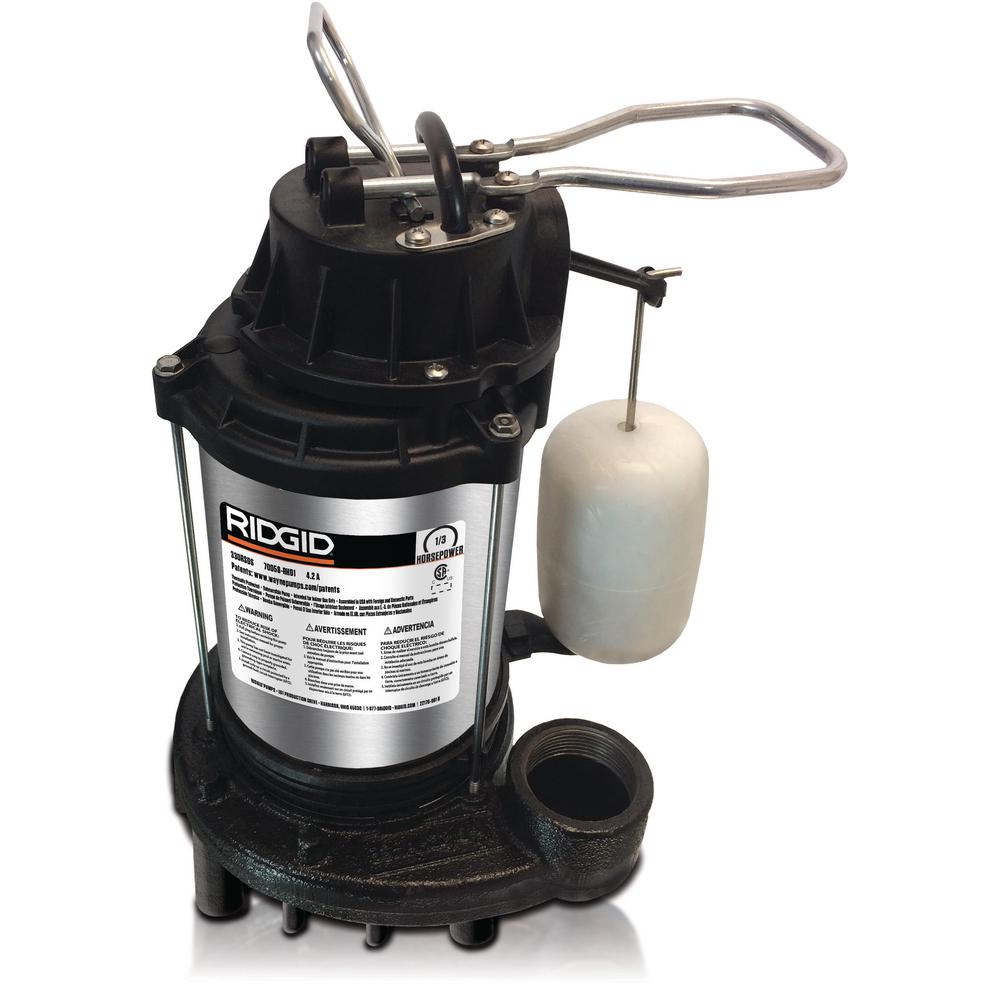 sump ridgid pumps submersible hp suction pump dual stainless steel