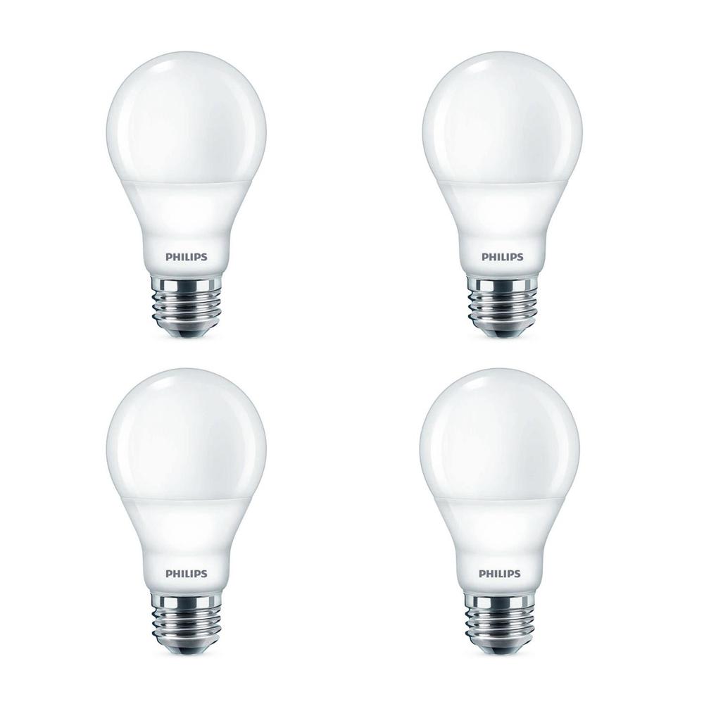 Philips 40 Watt Equivalent A19 Dimmable Led Light Bulb Soft White Warm Glow 4 Pack 479550 