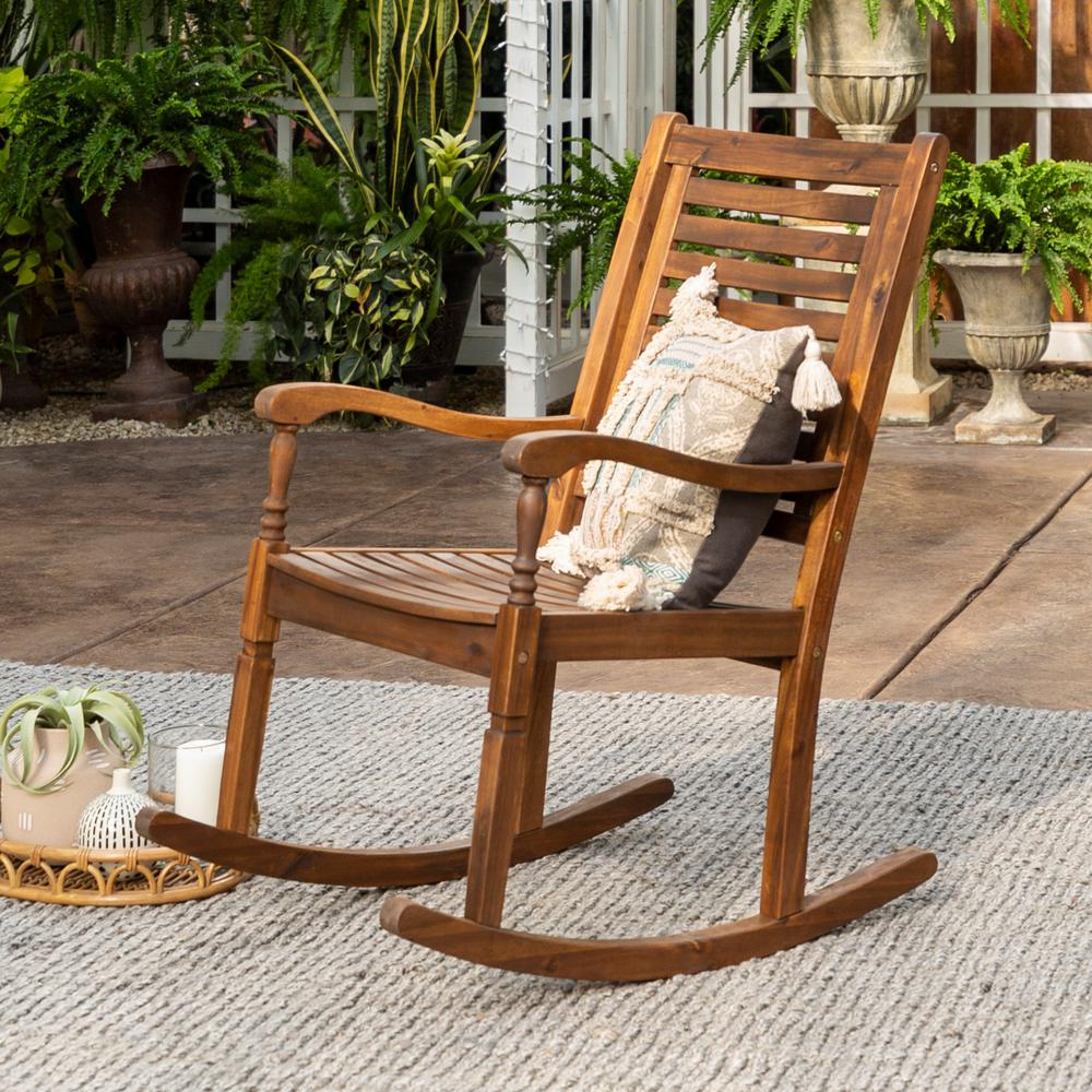 acacia wood outdoor rocking chair