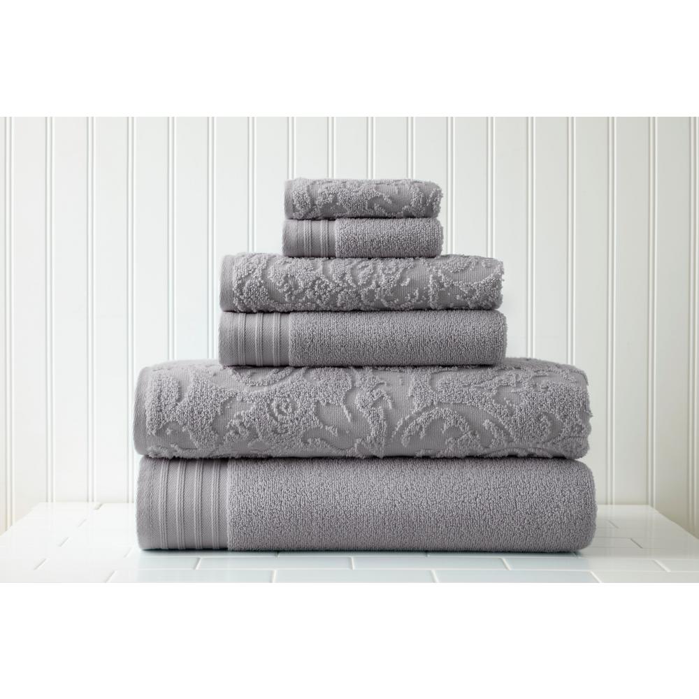 black and silver towel sets