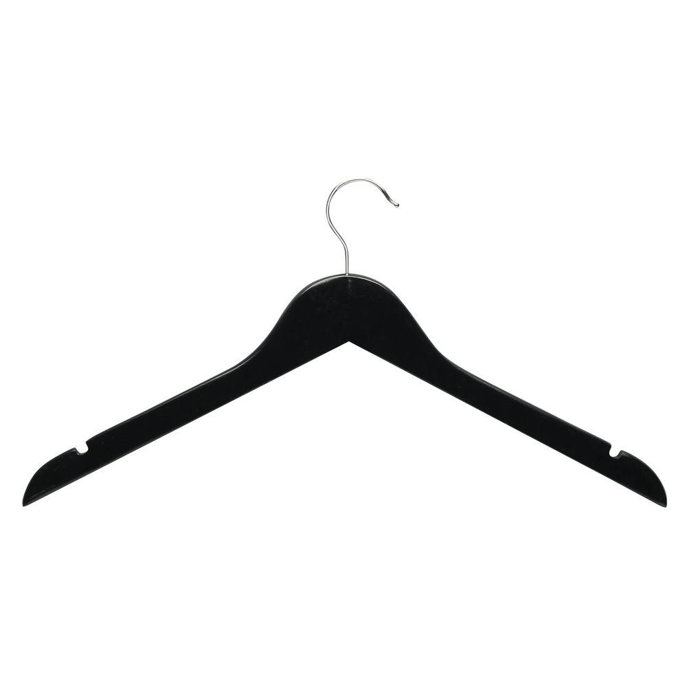Honey Can Do Ebony Wood Shirt Hangers 10 Pack Hngz01526 The Home Honey Can Do Ebony Wood Shirt Hangers 10 Pack