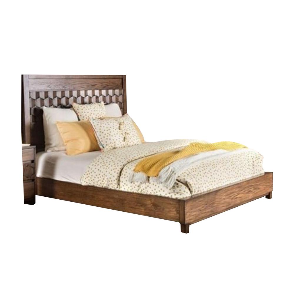 William's Home Furnishing Patra Cal.King Bed in Acacia CM7152CKBED