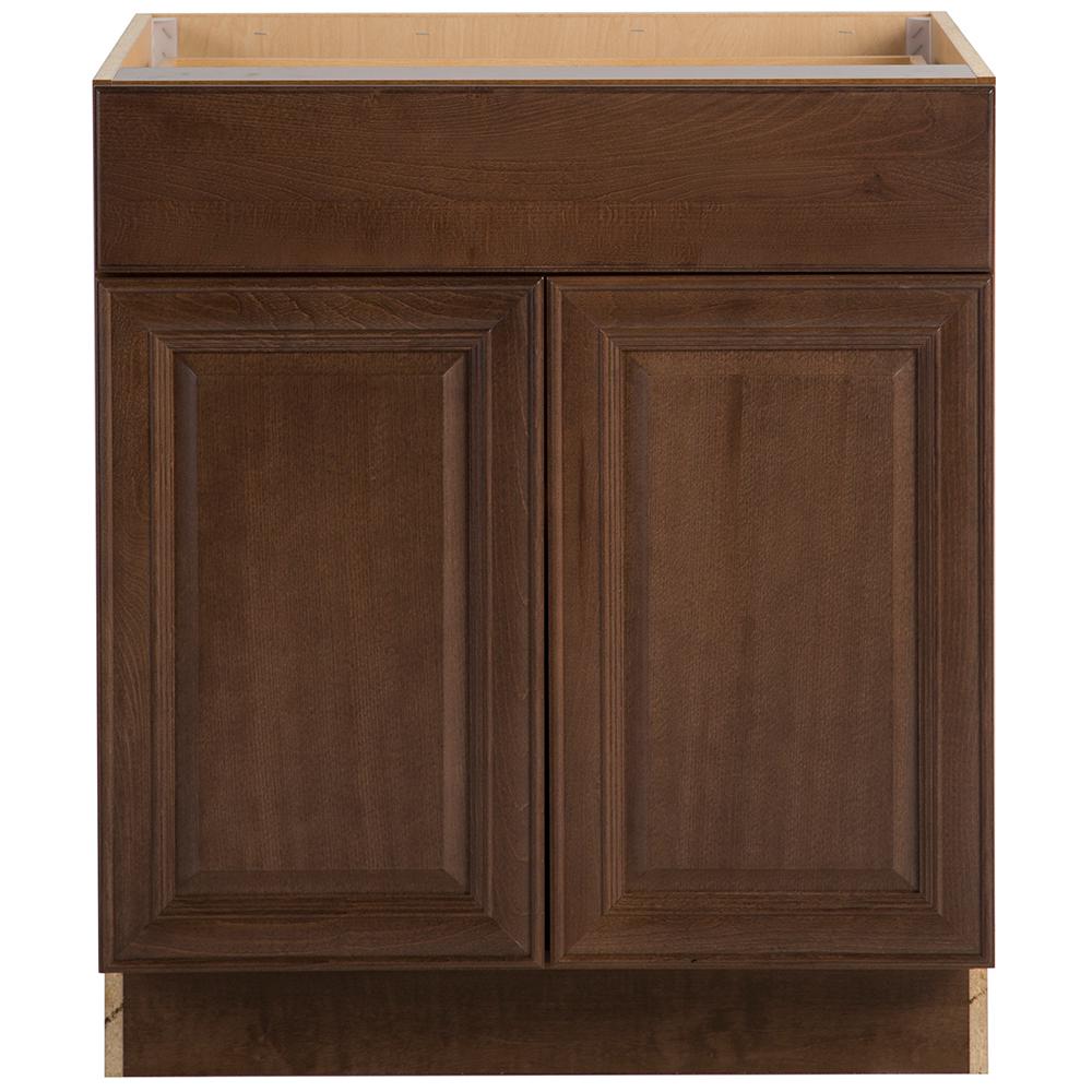 Benton Assembled 30x34.5x24.63 in. Base Cabinet with Soft Close Full Extension Drawer in Butterscotch