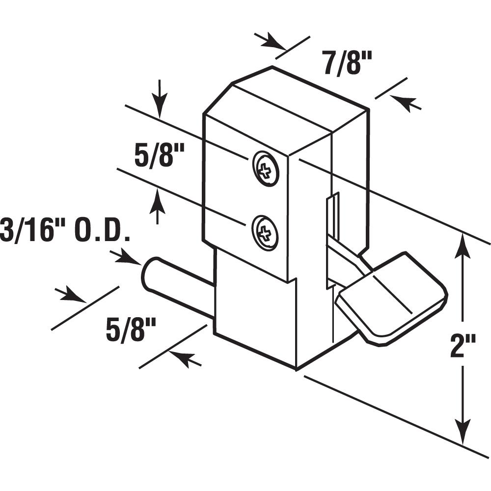 Black /"Step-On/" Patio Door Lock S4041 Convenient Foot Action