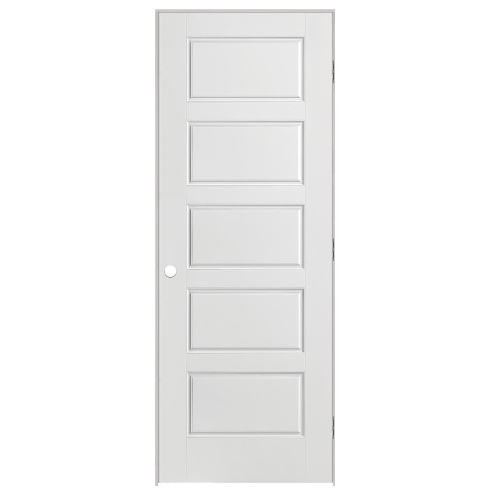 Masonite 30 In X 80 In Solidoor Riverside 5 Panel Solid Core
