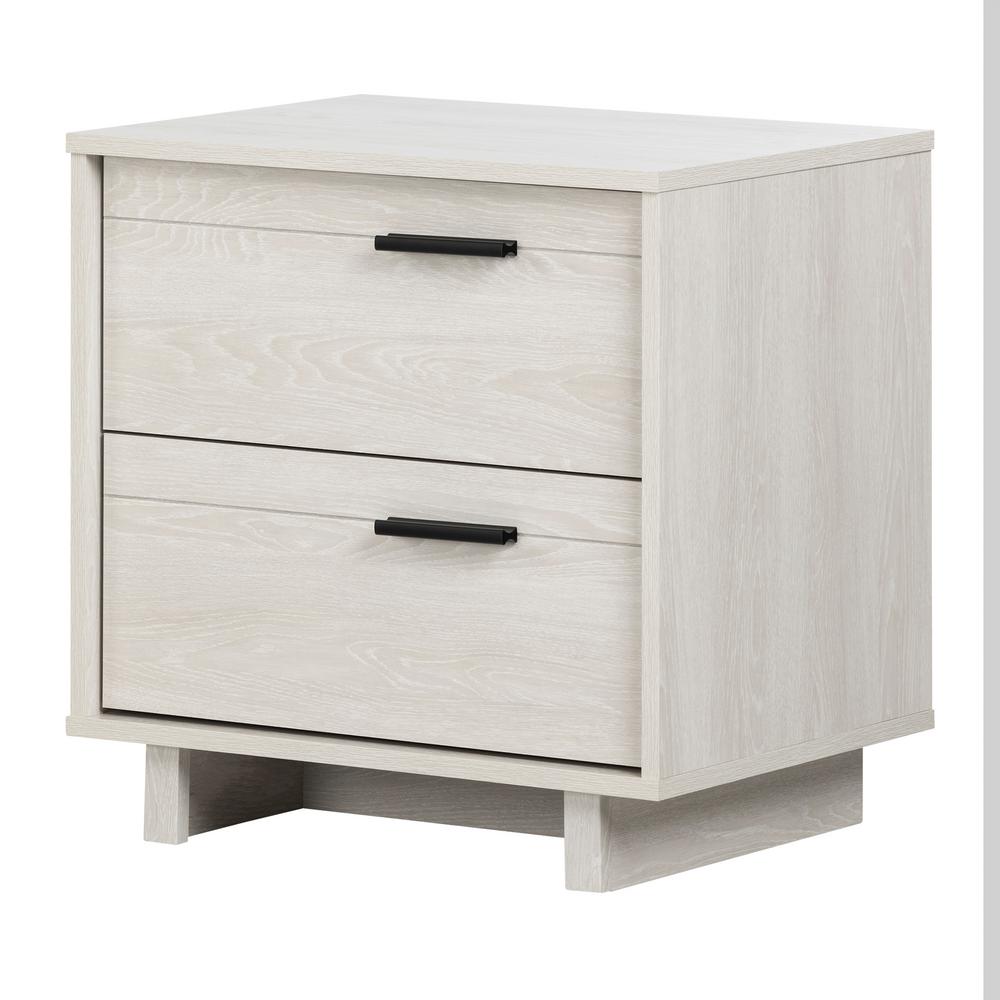 South Shore Furniture 11952 Fynn 2-Drawer Nightstand Winter Oak