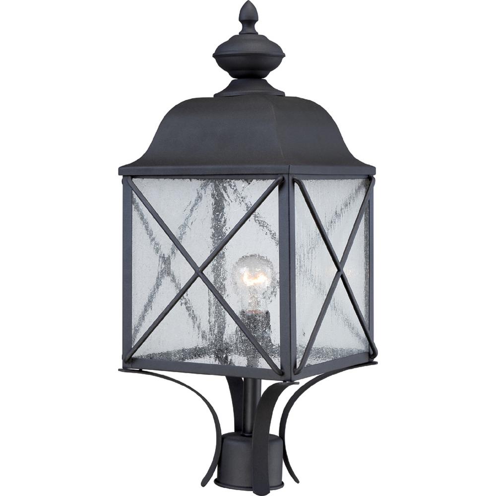Glomar Post Lighting Outdoor The Home Depot Sofia 1 Light Outdoor Textured Black Post