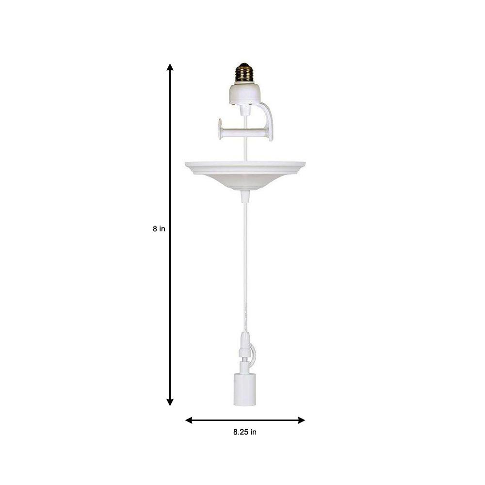 Home Decorators Collection 8 In White Pendant Adapter For Lamp White Pendant Adapter For Lamp