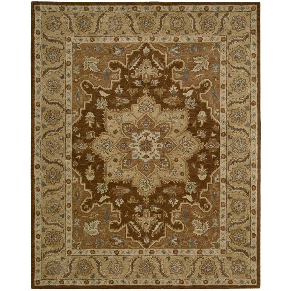 Nourison Overstock India House Chocolate 8 ft. x 10 ft. 6 in. Area Rug ...