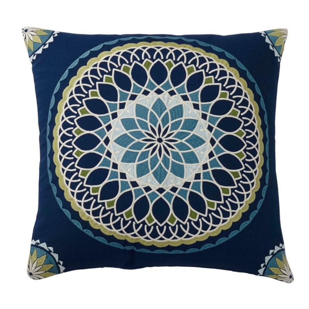 The Company Store Embroidered Blue Suzani 20 In X 20 In