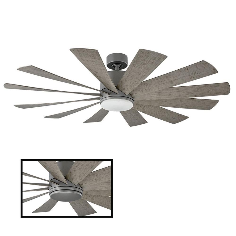 Modern Forms Windflower 60in Led Ceiling Fan In Graphite With