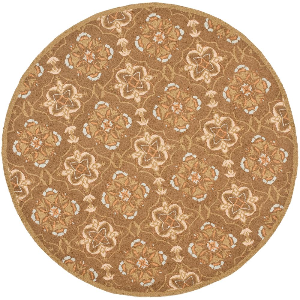 Safavieh Chelsea Brown/Green 8 ft. x 8 ft. Round Area RugHK376C8R