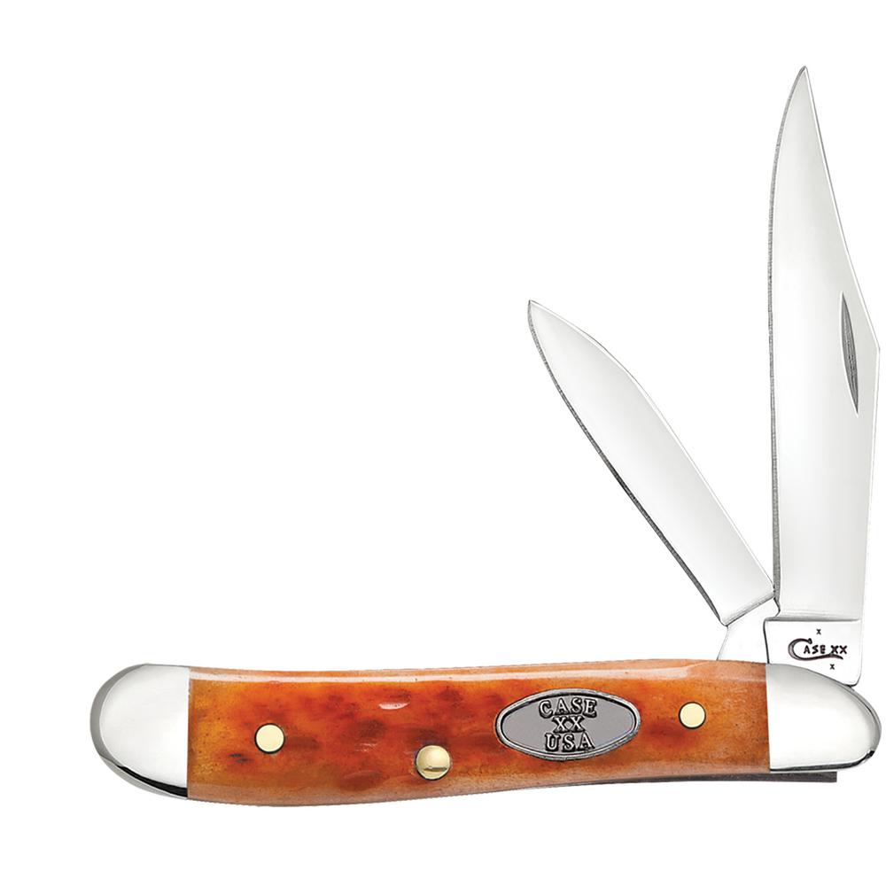 W.R. Case and Sons Cutlery Co. Pocket Worn Whiskey Bone CV Peanut