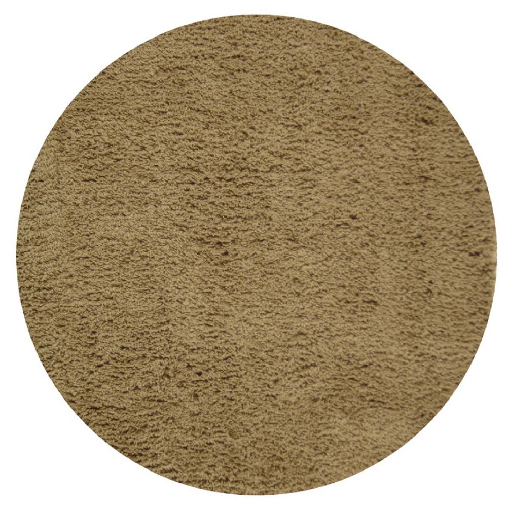 Safavieh Classic Shag Taupe 4 Ft X 4 Ft Round Area Rug SG140D 4R   Taupe Safavieh Area Rugs Sg140d 4r 64 1000 