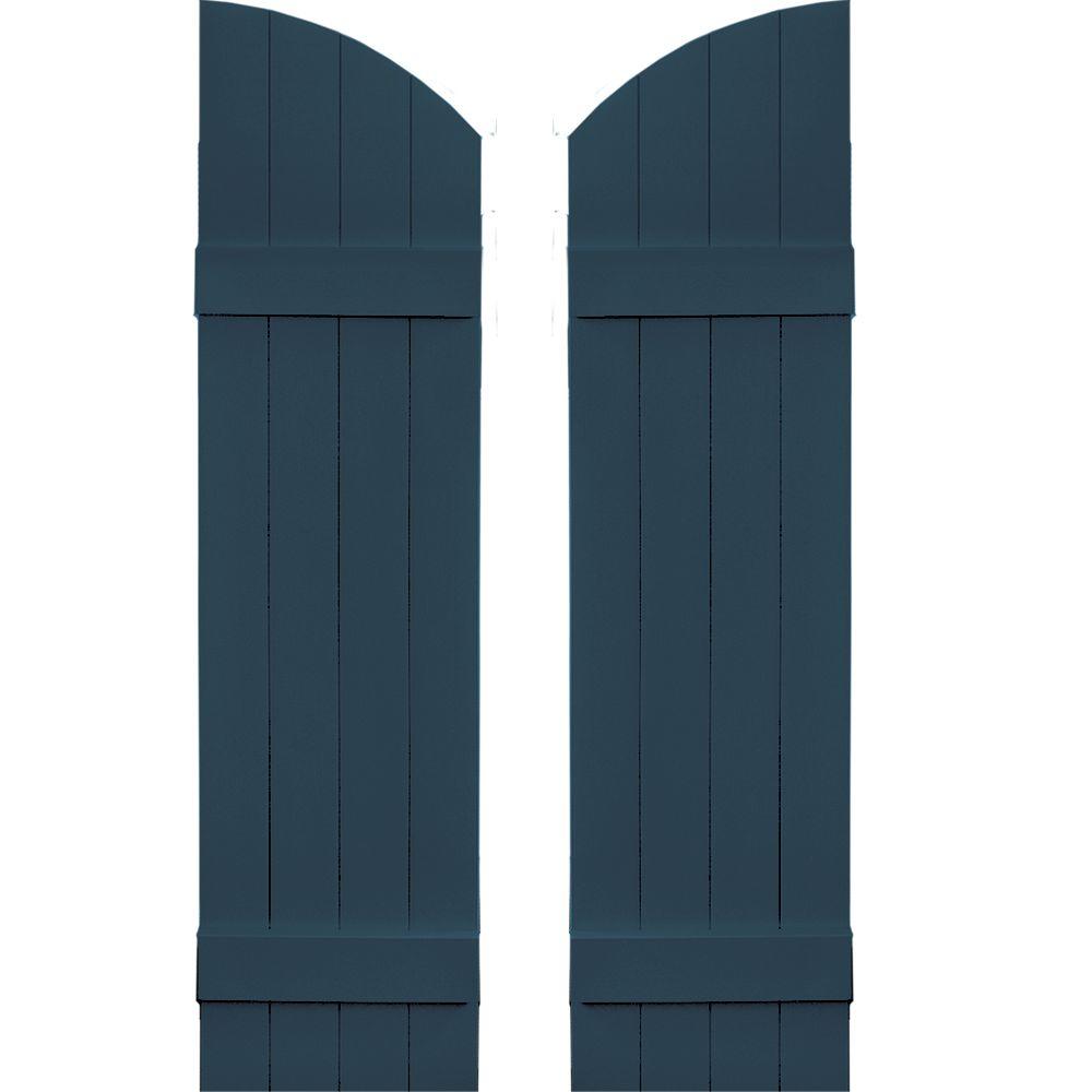 Builders Edge 14 in. x 49 in. BoardNBatten Shutters Pair, 4 Boards