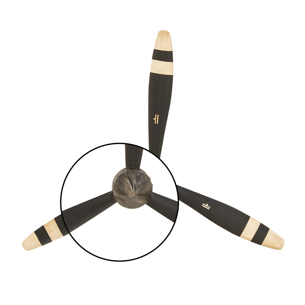 Litton Lane 41 In X 34 In Black Metal Propeller Wall Decor 93226
