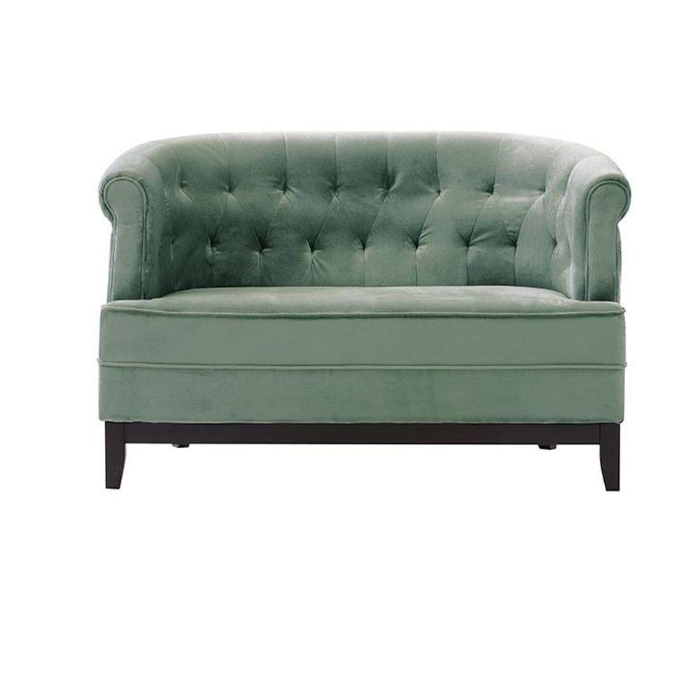 Home Decorators Collection Emma Sea Green Velvet Loveseat0280700610 The Home Depot