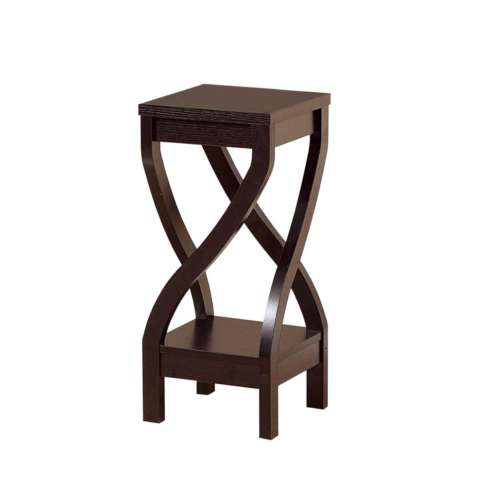 Benzara Dark Brown Elegant Design Small Size Plant Stand