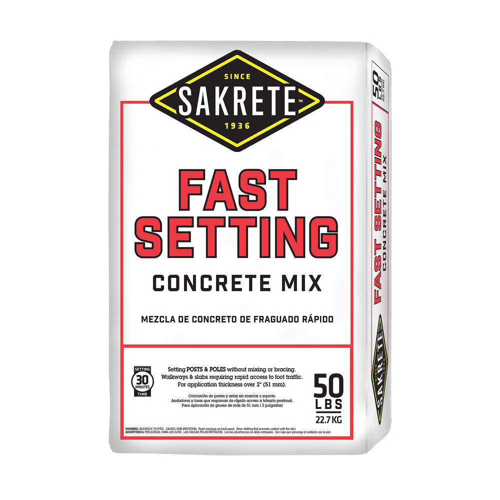 Sakrete 50 Lb Fast Set Concrete Mix 65305535 The Home Depot