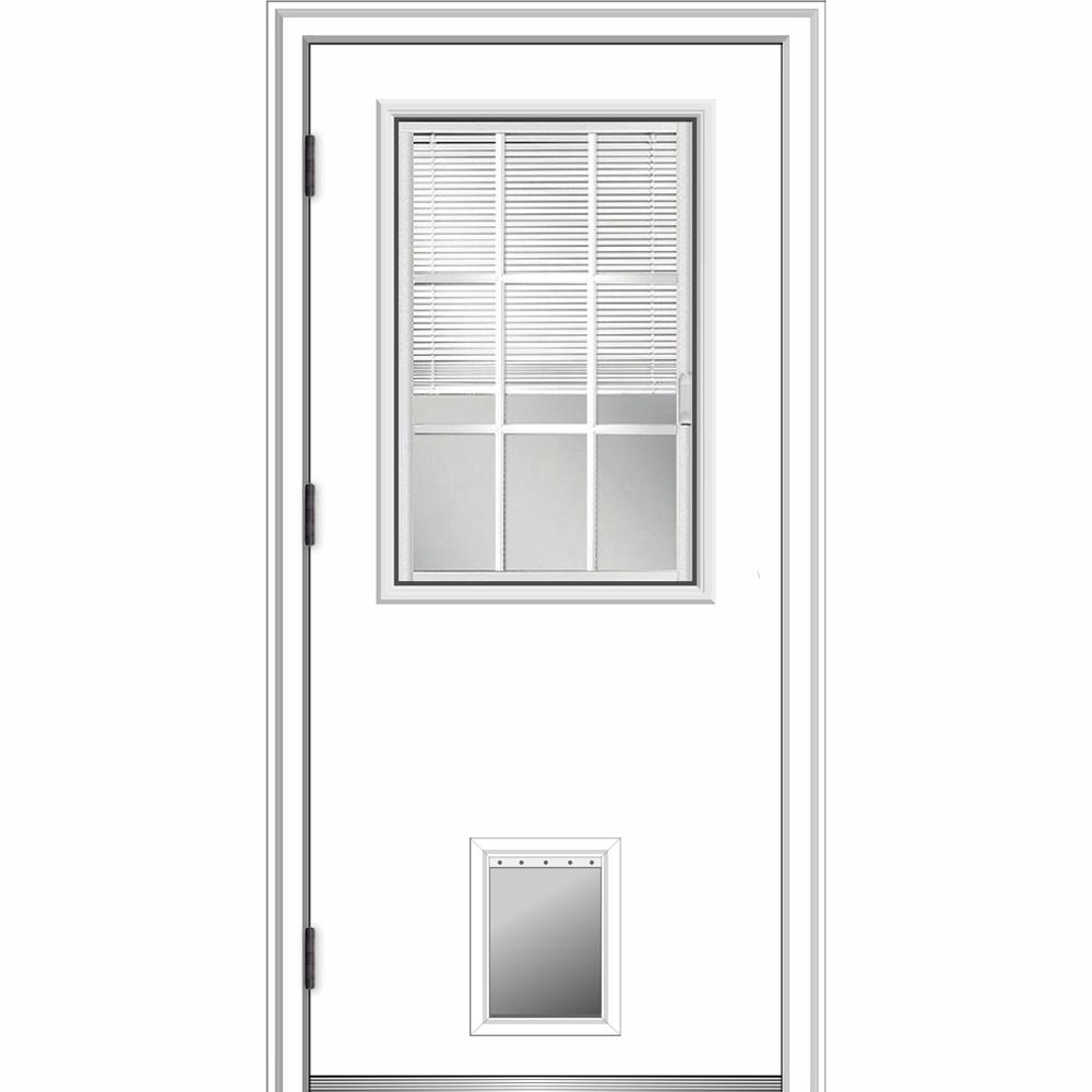 MMI Door 36 in. x 80 in. Internal Blinds/Grilles Right-Hand Outswing 1/ ...