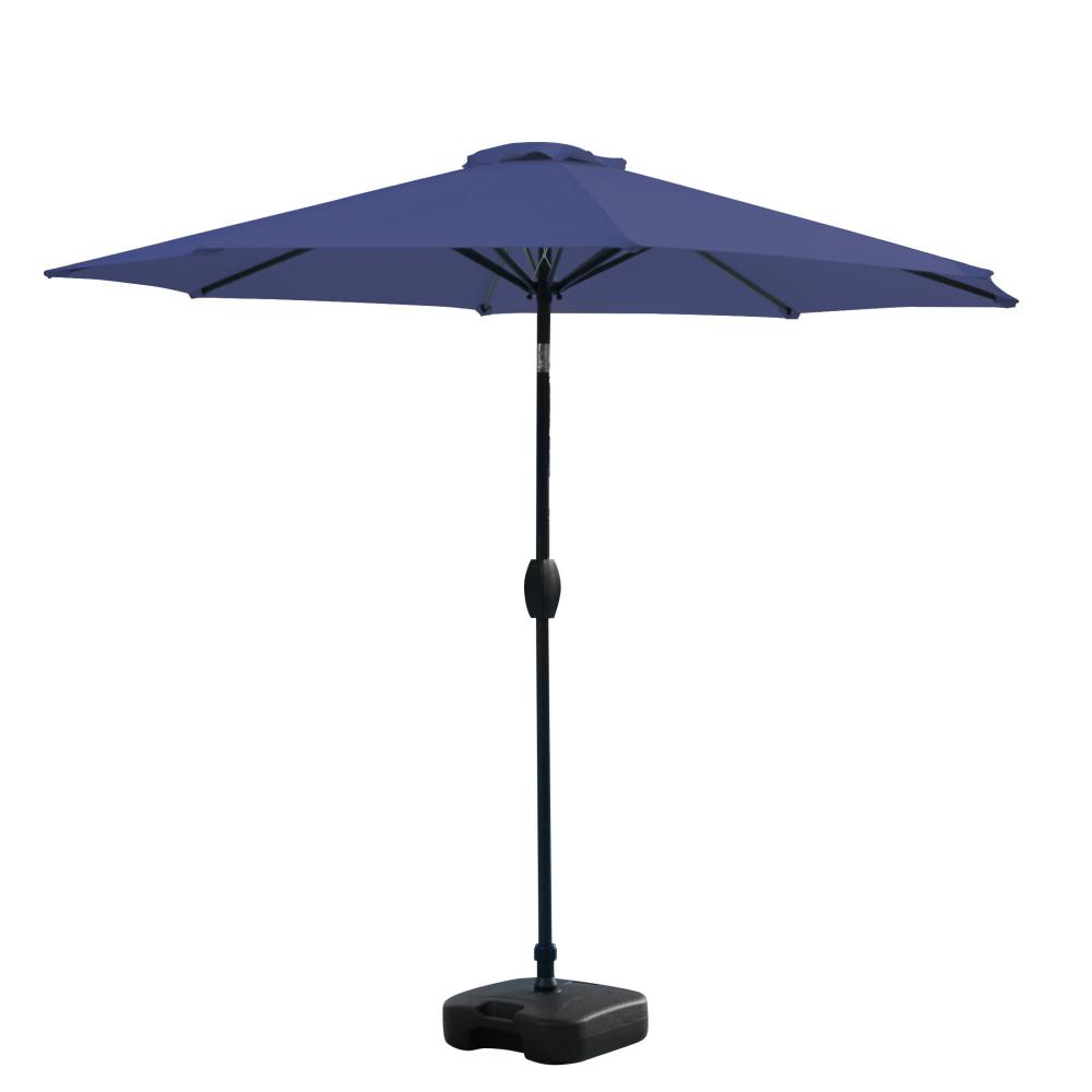 Westin Outdoor 9 Ft Tilt And Crank Patio Table Umbrella With Square Base In Navy Blue 9806122 Os5001 The Home Depot