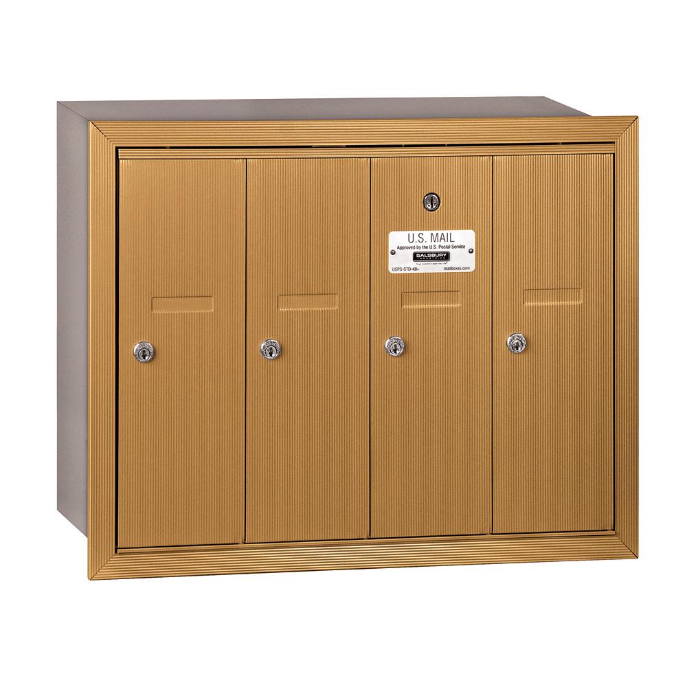 Salsbury Industries Brass Recessed Mounted Usps Access Vertical
