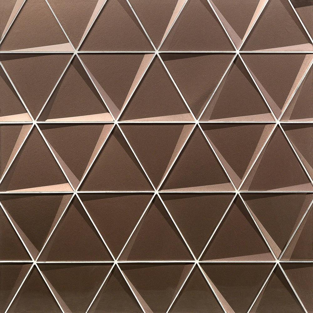 Bronze Mosaic Tile The Home Depot Wister Bronze 5 19 In X 12 06 12mm Polished Gl Mosaic Wall Tile