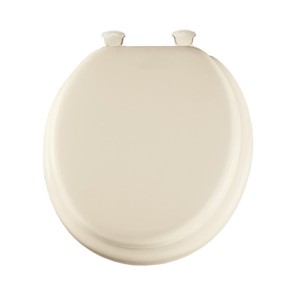 Mayfair LiftOff Soft Round Closed Front Toilet Seat in Biscuit13EC